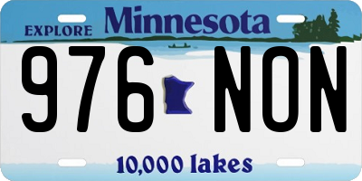 MN license plate 976NON