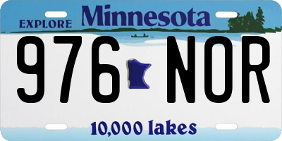 MN license plate 976NOR