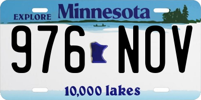 MN license plate 976NOV
