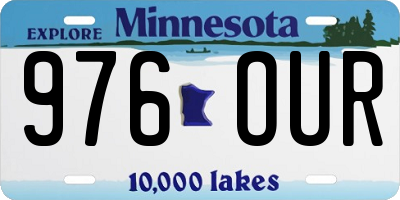 MN license plate 976OUR