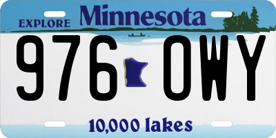 MN license plate 976OWY