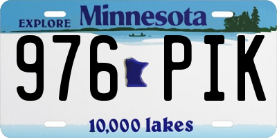 MN license plate 976PIK
