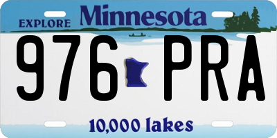 MN license plate 976PRA