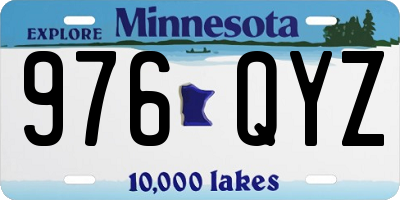 MN license plate 976QYZ