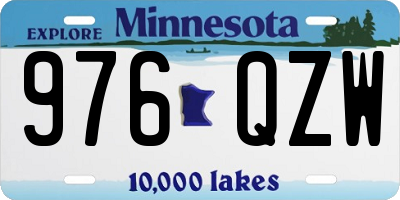 MN license plate 976QZW