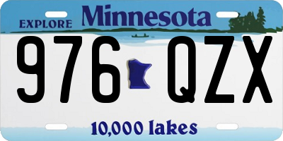 MN license plate 976QZX