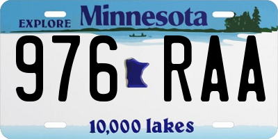 MN license plate 976RAA