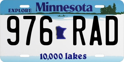 MN license plate 976RAD