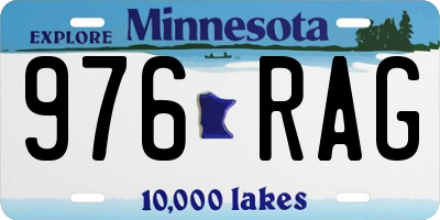 MN license plate 976RAG