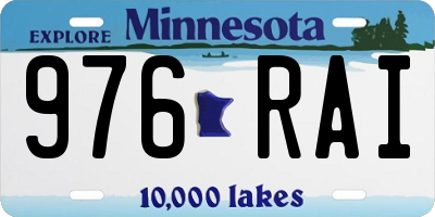 MN license plate 976RAI