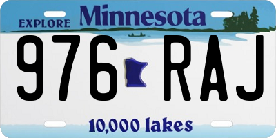 MN license plate 976RAJ
