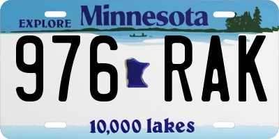 MN license plate 976RAK