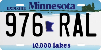 MN license plate 976RAL