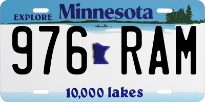 MN license plate 976RAM