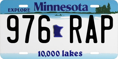 MN license plate 976RAP