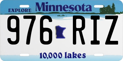 MN license plate 976RIZ