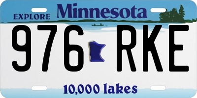 MN license plate 976RKE