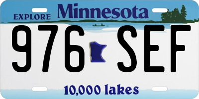 MN license plate 976SEF
