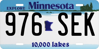 MN license plate 976SEK