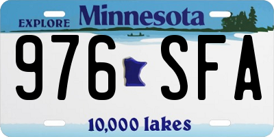 MN license plate 976SFA