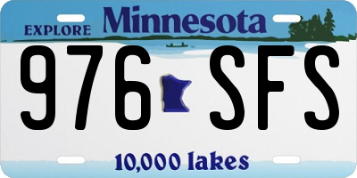 MN license plate 976SFS