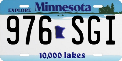 MN license plate 976SGI