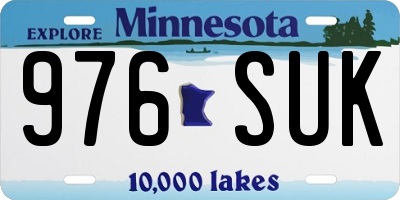 MN license plate 976SUK