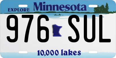 MN license plate 976SUL