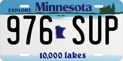 MN license plate 976SUP