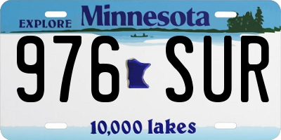MN license plate 976SUR