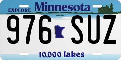 MN license plate 976SUZ
