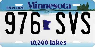 MN license plate 976SVS