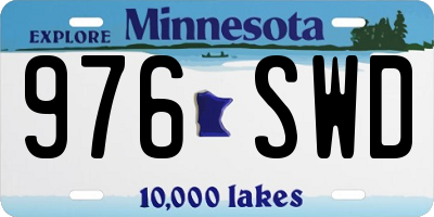 MN license plate 976SWD