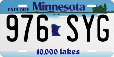 MN license plate 976SYG