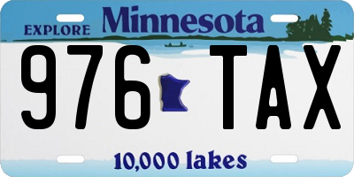 MN license plate 976TAX