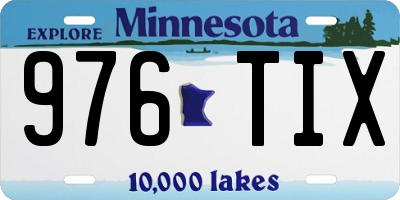MN license plate 976TIX