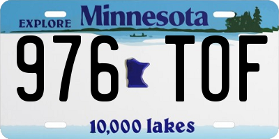 MN license plate 976TOF