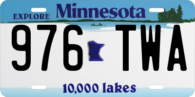 MN license plate 976TWA