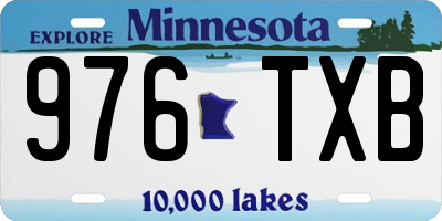 MN license plate 976TXB
