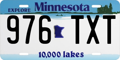 MN license plate 976TXT