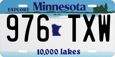 MN license plate 976TXW