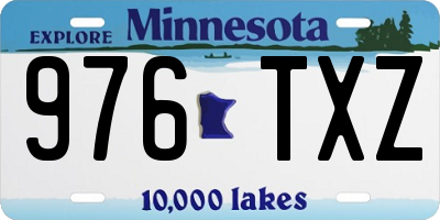 MN license plate 976TXZ