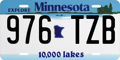 MN license plate 976TZB