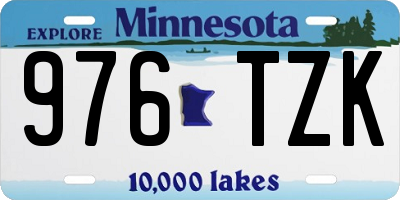 MN license plate 976TZK
