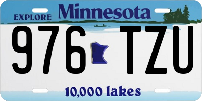 MN license plate 976TZU
