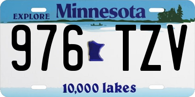 MN license plate 976TZV