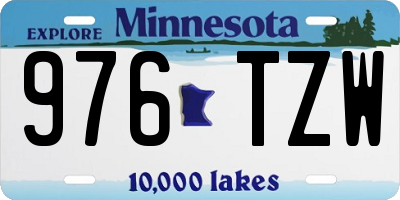 MN license plate 976TZW