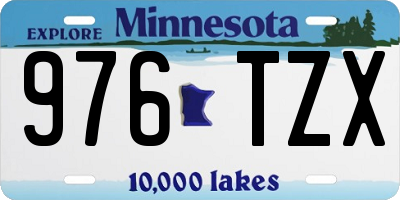 MN license plate 976TZX