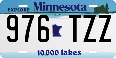 MN license plate 976TZZ