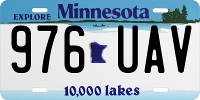 MN license plate 976UAV